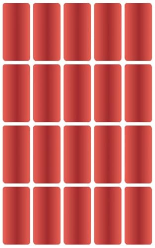 Royal Green Metallic Red Rectangle Labels, 40 x 19mm, 2160 Pack