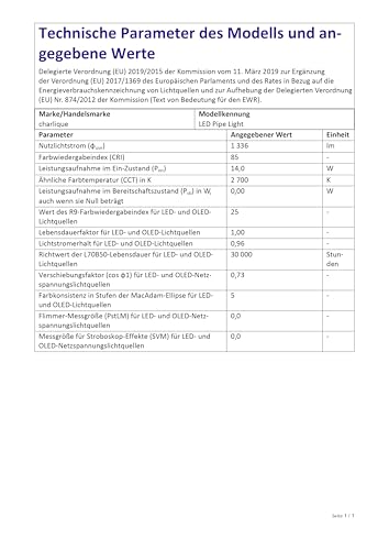 charlique® LED Wandleuchte innen - Pipe Light 60 cm, weiss, schlanke Wandlampe, Spiegelleuchte Bad, universelle Wandbeleuchtung für Badezimmer, Schlafzimmer, Wohnraum …