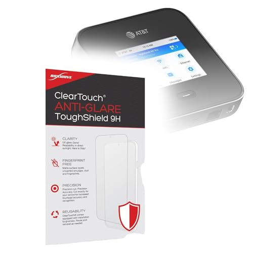 BoxWave Screen Protector Compatible with Netgear Nighthawk M7 Pro - ClearTouch Anti-Glare ToughShield 9H (2-Pack), Anti-Glare 9H Tough Flexible Film Screen Protector
