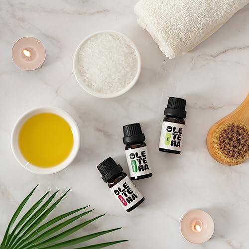 Oletera Organic Essential Oil Set For Aromatherapy & Diffuser - Pomegranate, Grape, Bergamot, Hilton, Victoria, Shangri-La - For Home, Diffusers, Candles, Fragrances, Aromatherapy, Humidifiers, Gifts #TOP4
