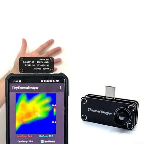 Thermal Imaging Camera for Phone with 32x32 Resolution, -20 to 1000°C Range, Type-C Interface, 5 FPS Frame Rate, Compatible