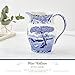Spode Blue Italian 3.5 Pint Decorative Water Pitcher with Handle - Porcelain Beverage Jug with Vintage Imari Border - Ideal for Serving Drinks or Displaying Flowers in the Kitchen