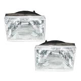 AM Autoparts Headlights Headlamps Left & Right Pair Set for 93-98 Jeep Grand Cherokee