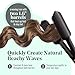 MINT Double Barrel Mermaid Hair Waver for Long Hair | Ionic Deep Waver Hair Tool Creates Volume & Large Beach Waves | Wave Crimper Hair Tool | Waving Iron for Hair with Adjustable Temperature