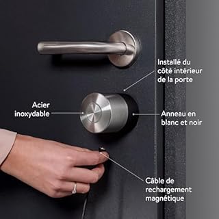 Nuki Smart Lock Pro avec Bluetooth, WiFi & Matter, Intégration maison connectée facile, Serrure électronique pour verrouillage distant, facile à installer en rétrofit sans changer de cylindre