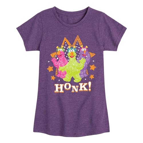 Sesame Street - Scribble Honkers - Girls Fitted Short Sleeve Graphic T-Shirt