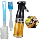 [Material de alta calidad]: El nebulizador de aceite seguro y saludable está hecho de polipropileno y PET de grado alimenticio. La botella de spray no contiene BPA. , es 100% segura para los alimentos y respetuosa con el medio ambiente. A diferencia de otras botellas de vidrio frágil, son ligeras, resistentes y no se rompen fácilmente, lo que las hace muy prácticas.