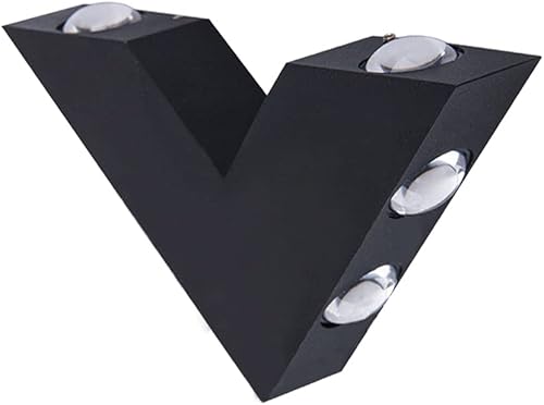 Miniatura 4 de Aplique de pared para exteriores de 6 W, iluminación exterior de aluminio, impermeable, montaje de pared, diseño moderno, apliques de pared para