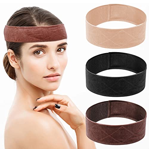 Molain 3Pcs Wig Grip Band No-slip Velvet Wig Grip Headbands for Women Adjustable Wig Gripper Comfort Wig Fix Gripper Accessories Wig Band Tension-Free Glueless Wig Cap