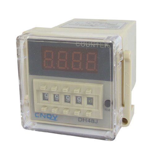 uxcell® DH48J AC 110V 50/60Hz 1-999900 8 Pin Count Up Digital Counter Relay