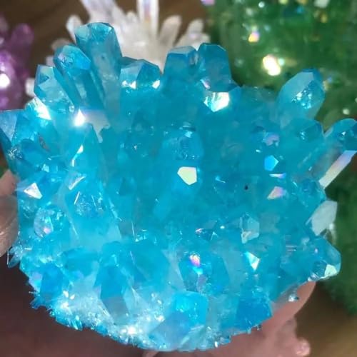 Gemstone stone light blue crystal para adornos de mesa modernos 7