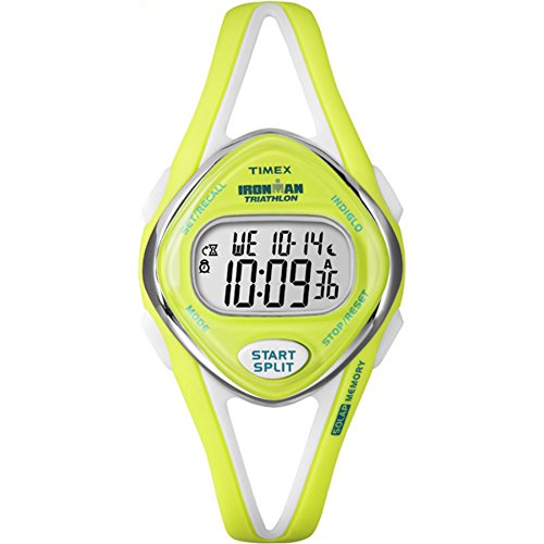 Timex Women's T5K656 Ironman Sleek 50 Mid-Size Lime Resin Strap Watch
