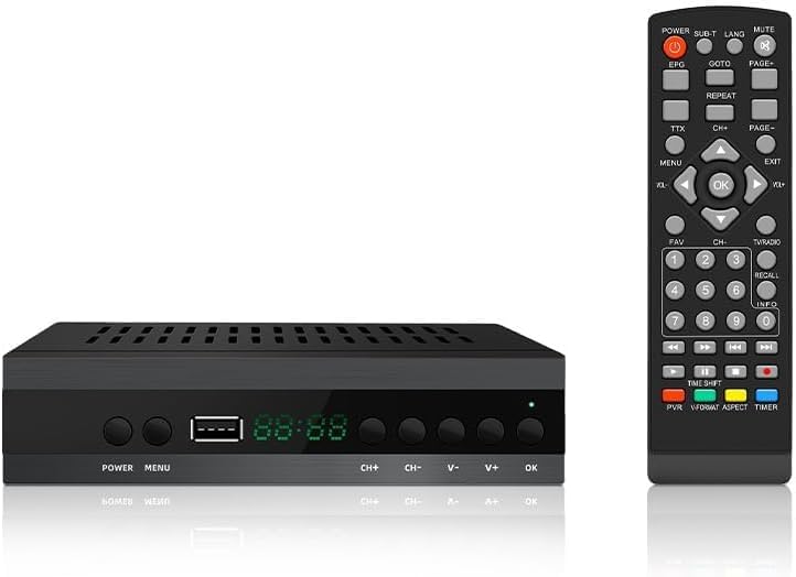 RAYPOW 2025 Nuovo decoder TV TDT DVB-T T2 H265 HEVC FTA Full HD PVR, USB, HDMI, SCART, sintonizzatore TV digitale...