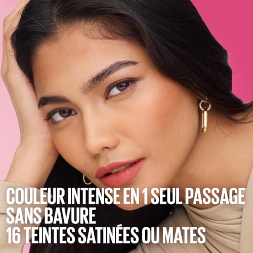 Maybelline New York - Rouge à Lèvres Sérum - Couleur Intense et Confortable - Soin Hydratant et Repulpant - Jusqu'à 8h d'Hydratation - Maybelline Serum Lipstick - Teinte : 102 Out til 4