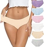 Altheanray Women’s Cotton Seamless Underwear Breathable, Cotton Hipster Panties for Women (3028M-Lightcolor)