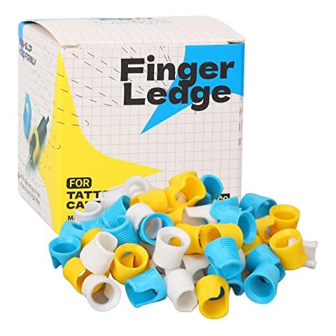 Tattoo Cartridge Finger Cover, 60Pcs Silicone Finger Ledge Grip Cover, Finger Ledge Cartridges Cover for Tattoo, Finger Cover Grip Tattoo Machine Supply Cover