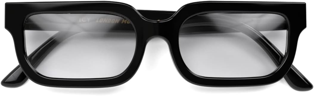 LONDON MOLE® Icy blue light blocking glasses, Gloss Black, Lens 30 x 52 mm | Bridge 15 mm | Temple 150 mm