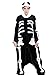 Produktbild Pyjama Cosplay Karnevals Kostüme für Erwachsene Halloween Fest Party Tier Onesie Body Nachtwäsche Kleid Overall Animal Sleepwear Erwachsene Kigurumi Zoo Cosplay - Medium - Scheletro