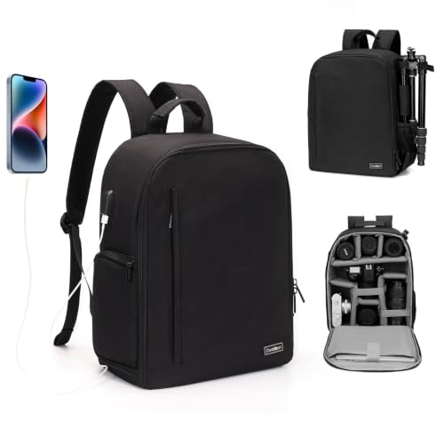 Mochila profesional para cámara impermeable negra