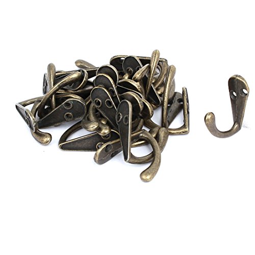 Image of uxcell 30pcs Retro Style Single Hooks Clothes Robe Coat Hanging Hook Wall Hangers