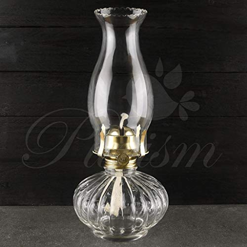 GCMJ Lampe A Petrole Lampe A Huile Simple et moderne en verre transparent de haute qualité Craft Porte-lampe en forme de citrouille