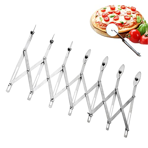 Roulette à Pizza à 7 Roues,Découpe Pizza Roulette,Diviseur De PâTe En Acier Inoxydable,multifonction coupe-pizza,Couteau à PâTisserie, pour Tarte, Biscuits, Pâtisserie et Pizza