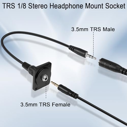 Adaptador de audio QIANRENON TRS 3.5mm macho a hembra miniatura 2