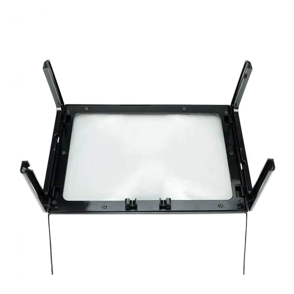 Microscope A4 Desktop Standing Large Fresnel Lens 3X Magnifier with 4 LED Lights Portable Reading Magnifier(Without led Light)