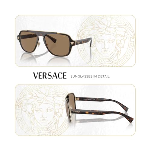 Image of Versace VE2199 MEDUSA CHARM Square Sunglasses For Men +BUNDLE with ACCESSORY EYEWEAR KIT