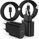 45W Chargeur USB C Samsung Charge Rapide pour Samsung Galaxy S26 S25 Ultra/S24/S23/S22/S21/S20/S20+/Note 20/10/9/8/A73/A58/A53/A52 A56 5g A17 et 2M Câble,Adaptateur Type C Mural Alimentation Prise