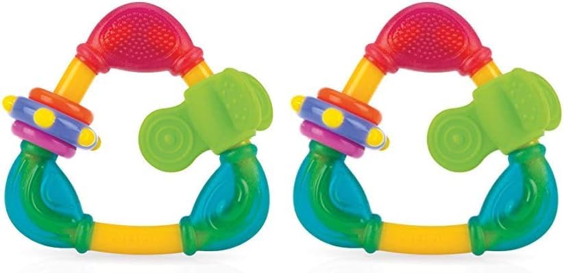 NubySpin N' Teethe Teether, Colors May Vary (Pack of 2)