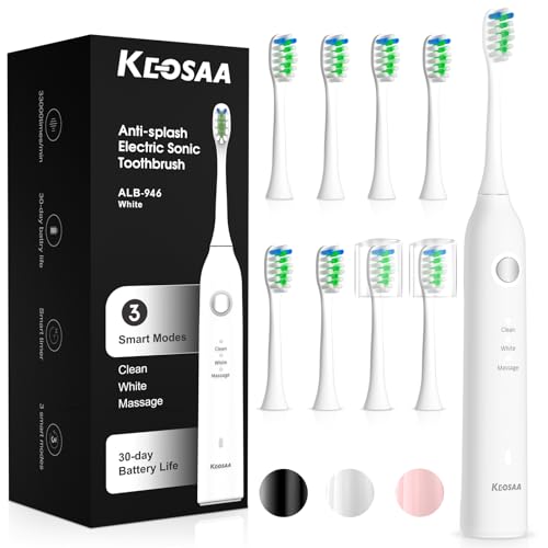 Sonic Vibrating Toothbrush with 8 Heads and 3 Modes