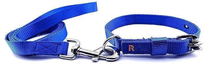 Pups&Pets Pet 22MM Leash and Collar Set, Adjustable Soft Nylon Plain Strip 0.75 inch Collar & Leash Set for Small & Medium Breeds Dog and Puppies (Blue) (B0CX9F3N16) Amazon Price History, Amazon Price Tracker