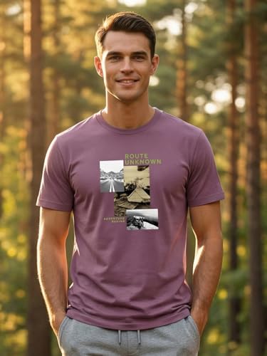 Image of Nobero 100% Cotton T Shirts for Men Stylish | Regular Fit | Graphic Printed T Shirts for Men 180 GSM Combed Cotton | Round Neck Half Sleeve