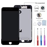 📲【Lieferumfang】- Das Paket enthält das komplette LCD-Display für iPhone 7 Plus mit Frontkamera, Hörmuschel-Lautsprecher, Näherungssensor und Reparaturwerkzeuge. Hinweis: Dieses Teil enthält nicht die Home-Taste, Sie müssen das Original auf diesen neuen Bildschirm übertragen, um die Touch-ID zu erhalten. Alle Bildschirme von Drittanbietern oder Home-Buttons haben keine Touch-ID.