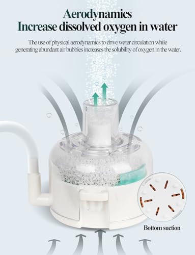 Image of UPETTOOLS Mini Aquarium Sponge Filter, Small Fish Tank Filter Submersible Fish Filter Built-in Air Bubble Stone and Bio Balls for Fish Tanks up to 5 Gallon (Air Pump Not Included)