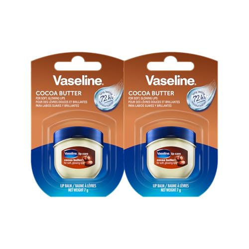 Vaseline Manteca de cacao Lip Therapy, cuidado nutritivo de labios para una hidratación óptima, manteca de cacao (2 unidades)