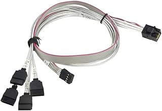 ã€Lot of 10ã€‘Supermicro CBL-SAST-0616 Mini-SAS HD to 4X SATA Internal Cable 50cm