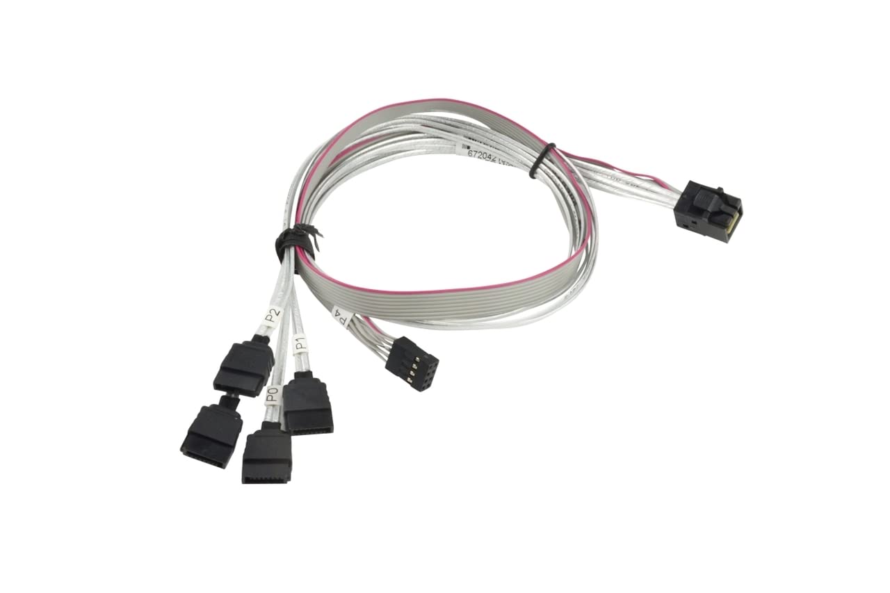 【Lot of 10】 Supermicro CBL-SAST-0616 Mini-SAS HD to 4X SATA Internal Cable 50cm