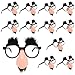 Juvale Disguise Glasses with Funny Nose - 12-Pack Funny Glasses with Eyebrows and Mustache, Perfect Party Favors for Costume, Halloween and Birthday Parties, 5.1 x 6 Inches