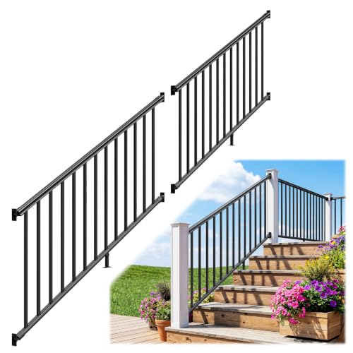 Image of Egadis 2 Pack 36 in x 6 ft Modular Aluminum Stair Railing Kit Without Post