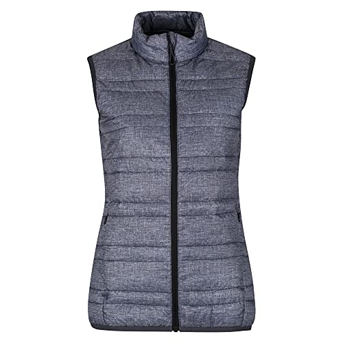 Chaqueta aislante repelente agua mujer chaleco acolchado gris negro 46
