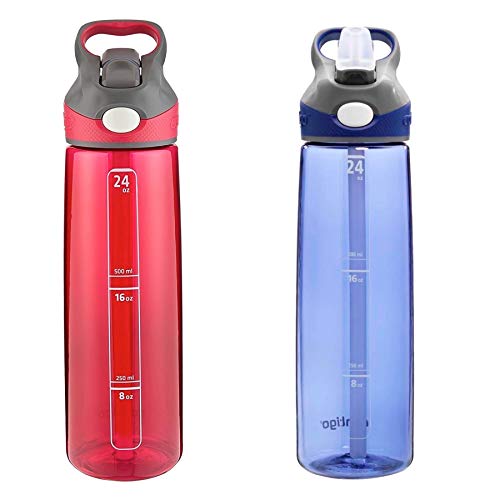 Contigo AUTOSPOUT Straw Addison Water Bottle, 24 oz, Cobalt