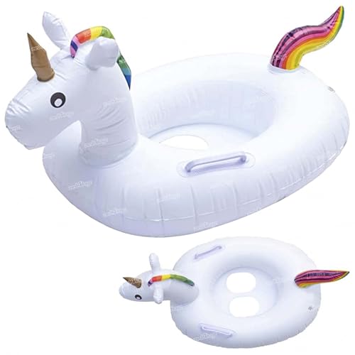 Image of Zest 4 Toyz Swimming Ring Swimming Tube for Kids Inflatable Tube for Swimming Pool Floaters for Kids Water Tube for Baby Swim Ring for 3+ Years Girls and Boys (Unicorn Shaped) White