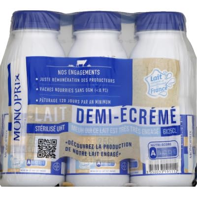 Monoprix Lait demi-écrémé stérilisé UHT 6x25cl