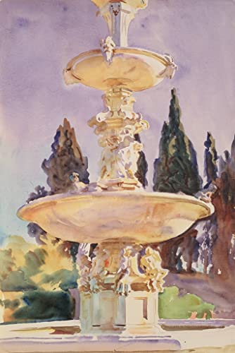 Pinturas murales en lienzo de Villa Medici por John Singer Sargent 60x90cm