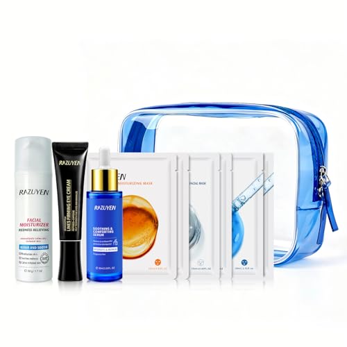 RAZUYEN Face Care Sets for Women 9 Pieces, Gifts for Her with 6 Masks, 30ml B5 Serum, 50g Face Cream, 20g Eye Cream for Anti-Ageing and Skin Renewal, Beauty Set Men, Ladies Gifts, Gift Ideas for Women