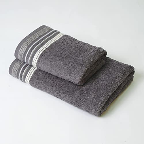 10xdiez Juego De Toallas 100 Algodón De Rizo Peinado - Toalla De Lavabo Toalla De Baño Gris Plomo 10xdiez Juego De Toallas 100 Algodón De Rizo Peinado - Toalla De Lavabo Toalla De Baño Gris Plomo