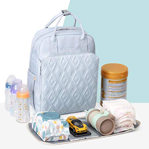 Toddmomy Mochila de fraldas para mãe de grande capacidade, bolsa de viagem portátil para cuidados co