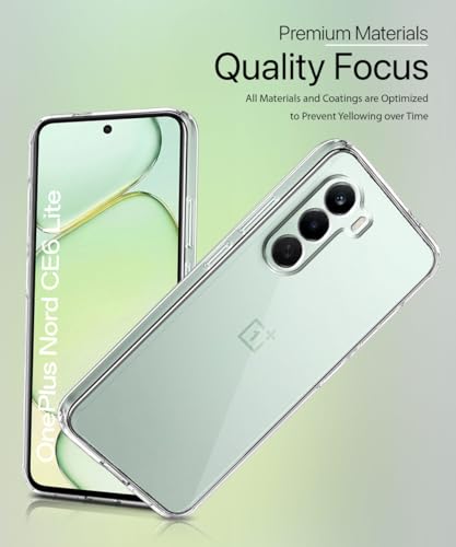 Image of WOW IMAGINE Transparent Back Cover for 1+ OnePlus Nord CE 6 Lite 5G | Raised Bumps for Full Device & Camera Protection TPU Silicone Back Case Mobile Cover - Transparent